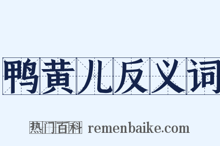 鸭黄儿反义词是什么意思的图片